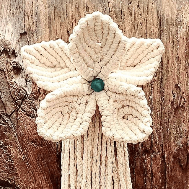 Fleur en macramé